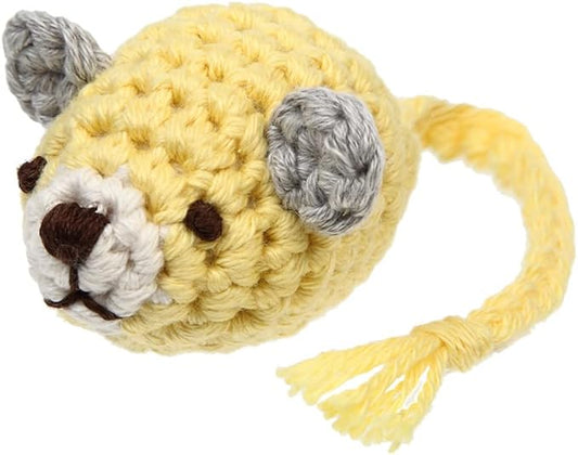 Cat Plush Toys - Knitted Mouse amiami-nezumi Medium Size - Ultra-Lightweight Hand-Knitted