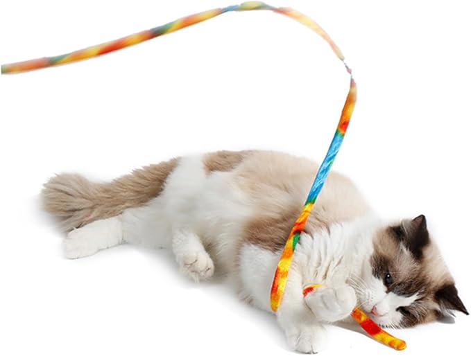 FOMIYES Toys Toy Teaser Toy Cat Teaser Wand Cat Teaser Rod Cat Toy Stripe Feather cat Toy cat Bell Ball