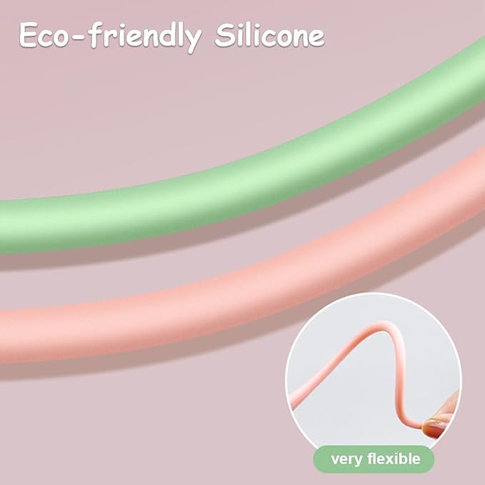 2PCS Cat Toy Wand, Silicone Mice Tail Teaser Toys Interactive Cat Toys with 2 Replaceable Tail for Indoor Cats Kittens Chase Exercise