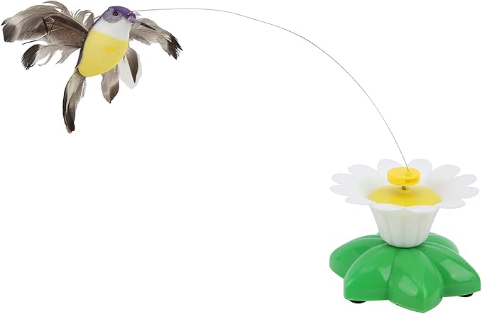 Hztyyier Interactive Electric Flying Bird Lifelike Flying Movement Funny Exercise Electric Flutter Rotating Kitten ToysCat Toys Cat Toys