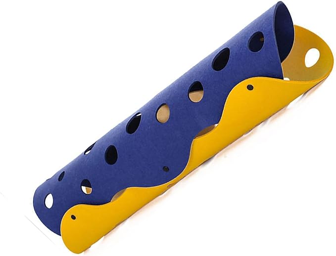 Cat Tunnels, Foldable Pet Tunnel Tube Bed with Holes Cats Toys Random Combinations Cats Play Mat for Interactive Exercise Peekaboo Cat Cave(Blue+Yellow)