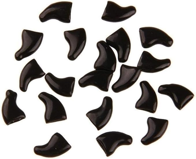 20Pcs Soft Reusable Plastic Colorful Cat Nail Caps Paw Claw Protector Cover with Glue - White M Useful and Deft Cat Claw Care