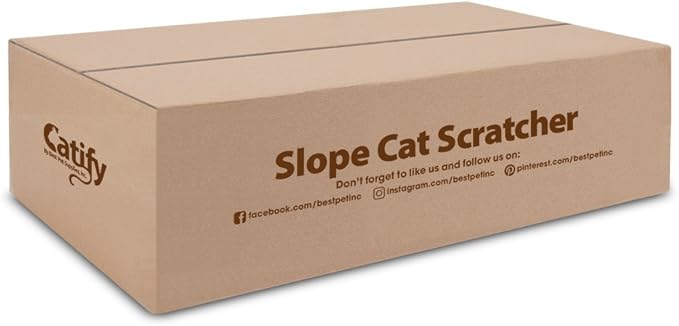 Catify by Best Pet Supplies, Inc., Inc., Inc., Slope Cat Scratcher with Catnip (2 Pack), One Size (CTM-08-02)