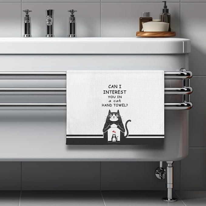 Cat Kitchen Towels,Cat Hand Towel,Cat towels,Cat Dish Towel,Funny Kitchen Towels,Black Cat Gifts,Cat Lady Gifts,Black Cat Decor,Cat kitchen Accessories,Cat Mom Gifts,Gifts for Cat Lovers for Women