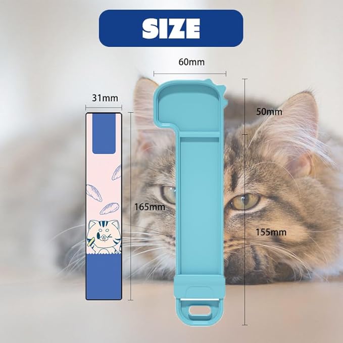 Cat Wet Treats Dispense Spoon, Cat spoons for wet food, Treat Squeeze Spoon, Cat Feeding spoon, Wet Cat Food Storage pet Food Spoon(03-Blue)…