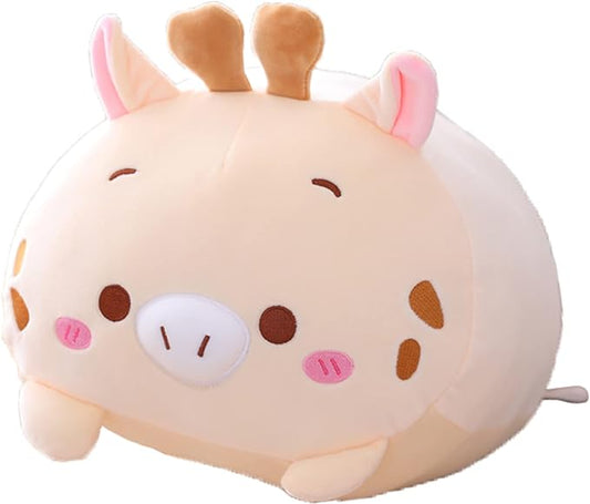 Cute Plush Deer Stuffed Squishy Animal Deer Cylindrical Body Deer Pillow,Super Soft Deer Hugging Toy Pillow Kids Kawaii Sleeping Deer Pillow Gifts for Bedding Decor or Home Decor 24-Inch