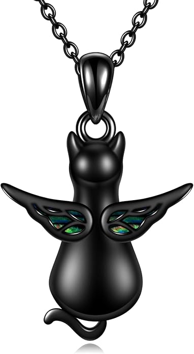 Black Onyx Necklace Raven/Phoenix/Peacock Necklace Gothic Jewelry Gifts for Women Men