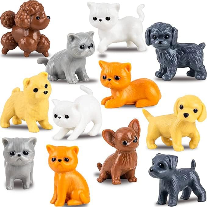 Bulk Toys - Tiny Dogs and Cats for Kids - Small Animals in Bulk - 100 Pcs Little Pet Toys - Tiny Plastic Toys for Kids Prizes - Easter Gifts for Kids