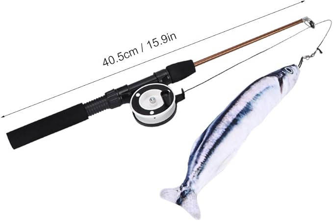 Cat Feather Toys Wand, Plastic Simulation Telescopic Pet Cat Funny Teaser Dangler Rod Stick with Feather, Catnip Interactive Training Toy for Indoor Cats Kitten Play Chase