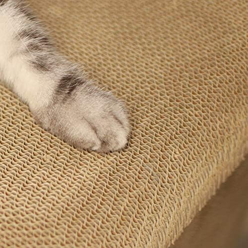 Cat Condo Scratcher Cardboard, Rectangle Shape Stereo Pattern Cat Scratching House Bed, Green Colour