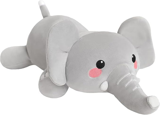 SQEQE Weighted Elephant Plush, Weighted Elephant Stuffed Animal, Cute Plushies Soft Pillow Toy Gift for Kids Adults 9.8 Inch, 0.8 Lbs