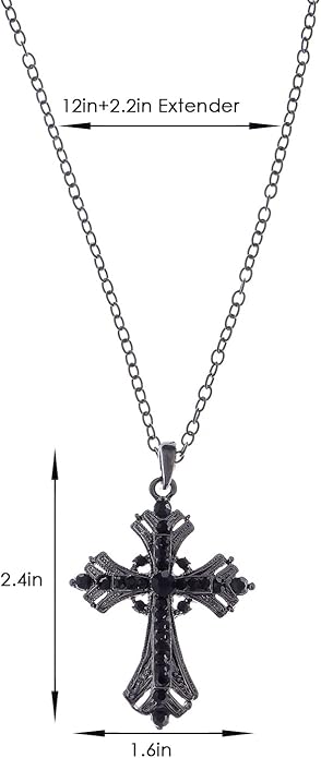 Alilang Silvery Tone Religious Cross Pendant Necklace w/Aquamarine Blue Or Clear Crystal Rhinestones