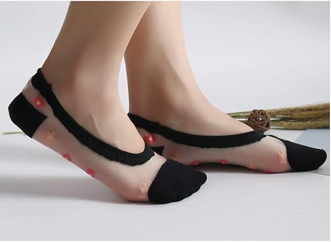 Benefeet Sox Sheer No Show Socks Women Girls Cute Thin Mesh Low Cut Liner Socks for Loafers Boat Shoes