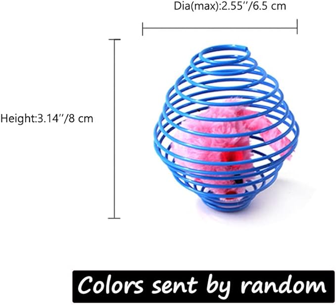 IUHKBH Cat Spring Balls, 3 Pcs Stretchable Cat Springs Toys Interactive Caged Rats Rolling Cat Balls Cat Toy