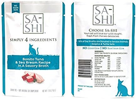 Sa-Shi Tuna And Sea Bream Cat Food Topper Case Of 8 Pouches (1 Pack)