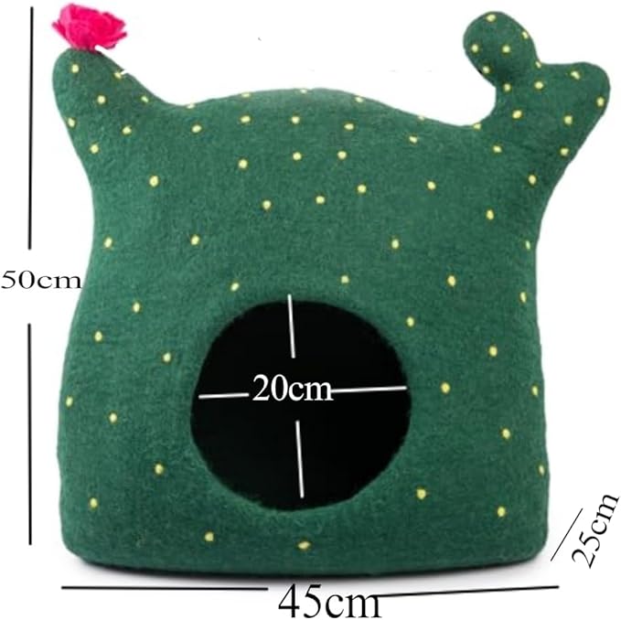 Luxurious Eco-Friendly Merino Wool Cat Cave Bed Sloth - Foldable Hideaway Pod for Indoor Cats - Premium Felt Kitten Beds - Covered Cat House for Ultimate Cozy Comfort by Woolygon