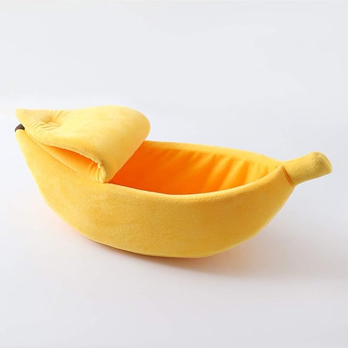 Pet Cat Bed House Cute Banana, Warm Soft Punny Dogs Sofa Sleeping Playing Resting Bed, Lovely Pet Supplies for Cats Kittens