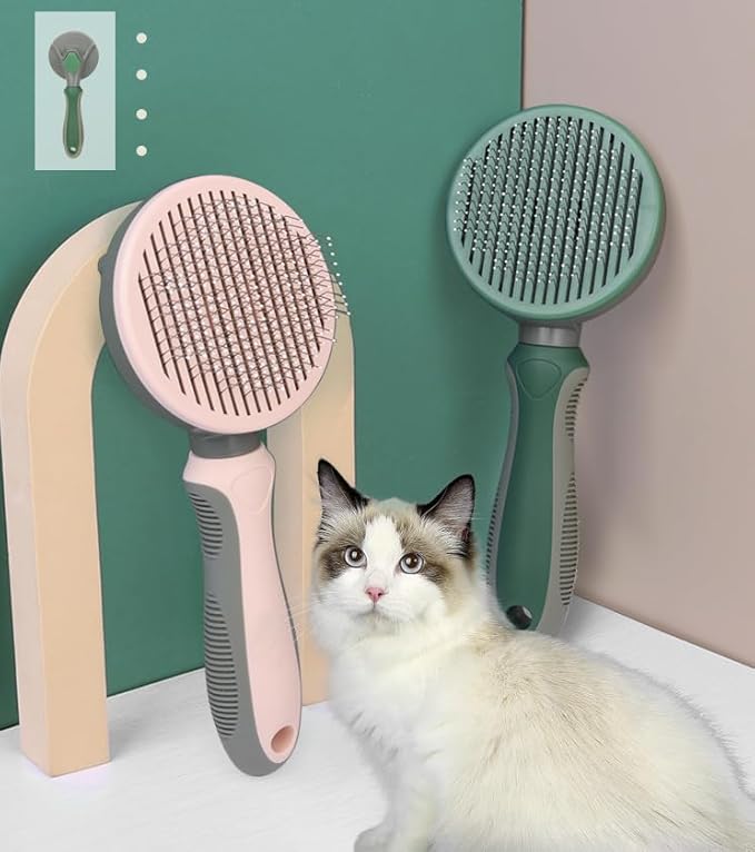 Pet Grooming Tool Needle Brush, Self Cleaning Slicker Brushes for Pet Grooming, Remove Undercoat, Shedding Hair from Long or Short Hair Pro.