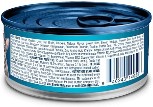 Blue Buffalo Blue Tastefuls Salmon Entree Pate Wet Cat Food, 3 Ounce (Pack of 1)