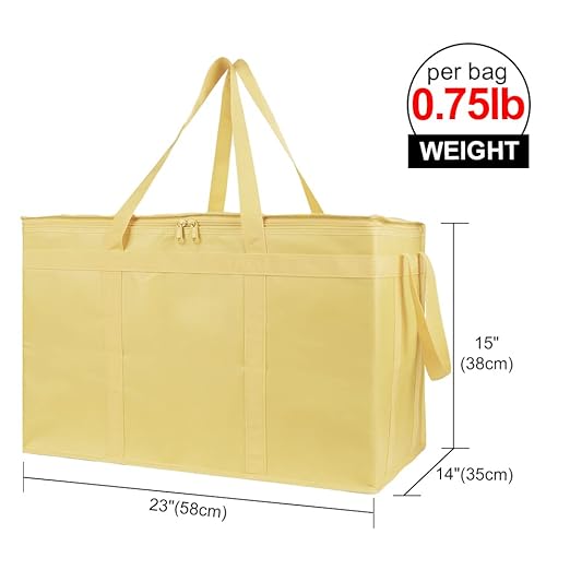 Bodaon 2-Pack Insulated Pizza Delivery Bags, XXX-Large Commercial Food Delivery Insulation Bag for Hot/Cold Food, Large Capacity Reusable Warming Bag, Beige