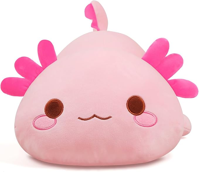 Cute Pink Axolotl Plush Pillow Toy - Soft Stuffed Animal, Kawaii Plushie, 30CM/11.8Inch