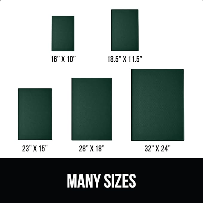 GORILLA GRIP 100% Waterproof Raised Edge BPA Free Silicone Pet Feeding Mat, Dog Cat Food Mats Contain Spills Protects Floors, Placemats for Cats and Dogs Water Bowl, Pets Accessories 32x24 Green