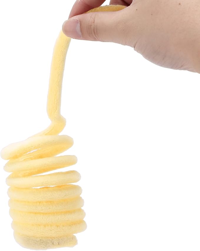 Plush Cat Spring Toys, Colorful Interactive Cat Toys Cat Entertaining Toys, Colorful & Durable Plastic Spring Coils Attract Cats Providing Interactive Playtime and stimulating Their Instincts(Yellow)