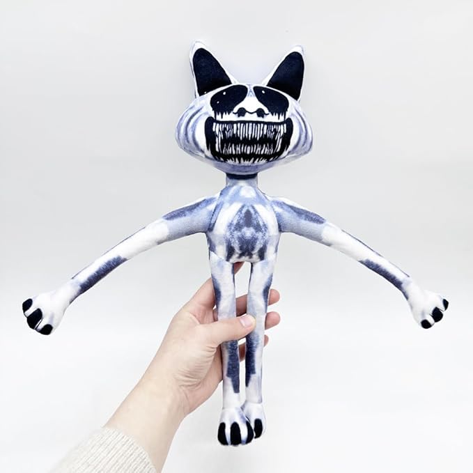 Zoon Nomaly Smile cat Plush Toy,Horror Game Plush Toy Makes a Great Gift for Fans and Friends Pillow Cosplay Cute Fans Collection Gift（Smile Cat Standing Posture）