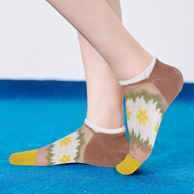 Benefeet Sox Sheer No Show Socks Women Girls Cute Thin Mesh Low Cut Liner Socks for Loafers Boat Shoes