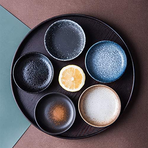3.5 Inch Japanese Style Classic Porcelain Side Dish Bowl Seasoning Dishes Soy Dipping Sauce Dishes-Set of 6-Blue