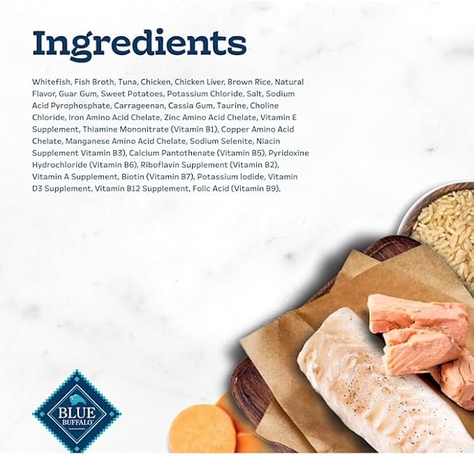 Blue Buffalo Tastefuls Ocean Fish and Tuna Entree Wet Cat Food Pate, 3 oz., Case of 12