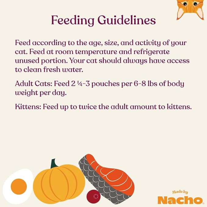 Made by Nacho Wet Cat Food, Cuts in Gravy, Sustainably-Caught Salmon with Bone Broth for Extra Hydration, (24) 3 oz. Pouches, Limited Ingredients