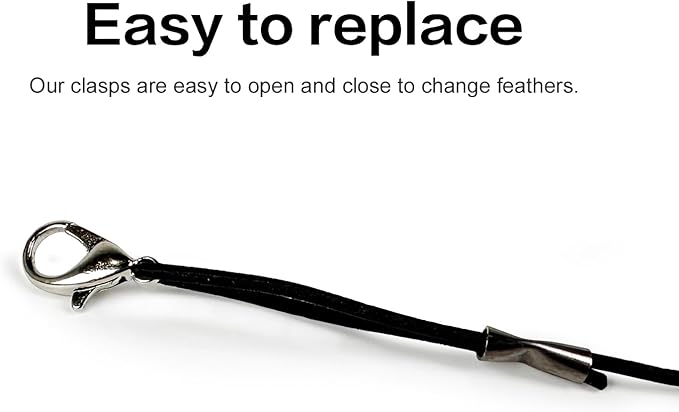 Cat Feather Wand Toys,Retractable Wand Toy with 4 Feather Refills, Interactive Cat Toy Kitten Toy for Indoor Cats to Play Chase Exercis