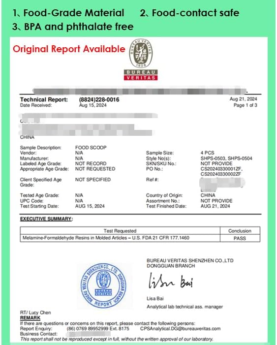 Melamine Pet Food Measuring Scoop, 1 Cup 1/2 Cup 1/4 Cup with Clear Measurement Lines for Dog, Cat, Bird, and Rabbit, Durable, Ergonomic Handle, Dishwasher safe-Blue