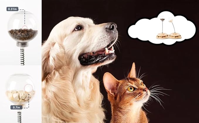 Ulong Cat Toys, Interactive Cat Dog Feeder Toy, Pet Exercise Toys, Cat Toys for Indoor Cats/Kitten as Cat Gifts, Patented Product (Large)