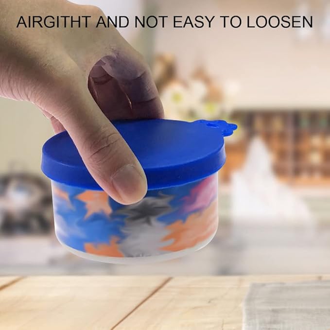 GreenJoy 2 Pack 2lb/2.5L Pet Food Storage Container with Measuring Cup, Can Covers and Bowl for Small Dog, Cat, Waterproof-BPA Free