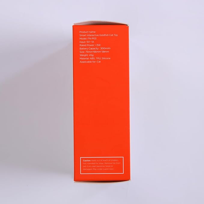 Interactive Cat Toys, Goldfish Automatic Cat Toy Interactive with LED Light for Indoor All Breed Cat, Self Moving Electric Cat Toy USB-C Rechargeable (Red)