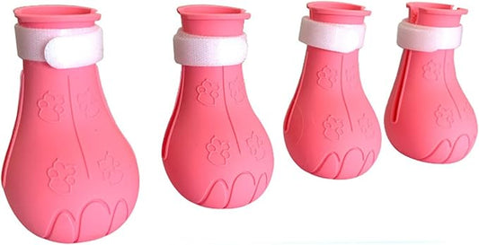 Cat Scratch Cover for Nursing Rehabilitation Cat Boots for Cats Only, Adjustable Cat Bathing Gloves（pink-c）