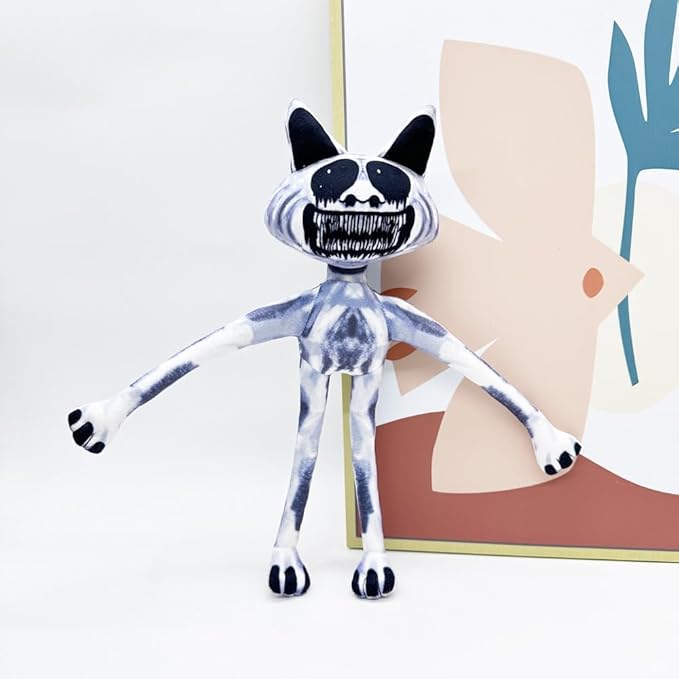 Zoon Nomaly Smile cat Plush Toy,Horror Game Plush Toy Makes a Great Gift for Fans and Friends Pillow Cosplay Cute Fans Collection Gift（Smile Cat Standing Posture）