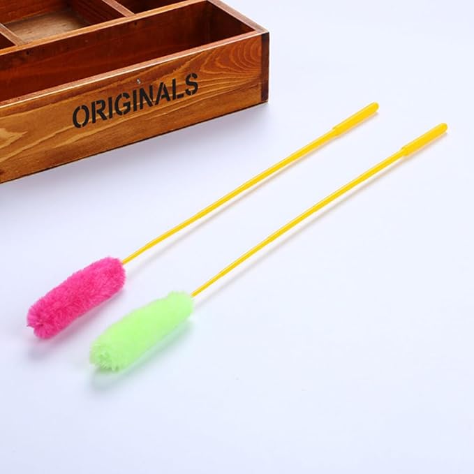 POPETPOP 10 Pcs Plush Cat Teaser Toys, String Cat Plush Wand for Cat Training, Cat Interactive Toys, Cat Playing Toy for Kitten Funny Exercise