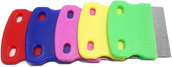 2 Pcs Cat Combs Dogs Grooming Combs Tear Stain Remover, Effectively Removes Crust, Loose Hair, Eye Stain on Pet(Random Color)