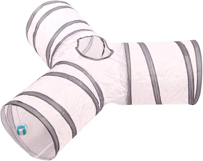 iHOO Cat Tunnels Crinkle Play Toys Collapsible Tube with Ball Maze Cat House Pet Interactive for Cat Puppy Kitten Rabbit Type5