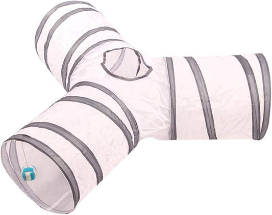 iHOO Cat Tunnels Crinkle Play Toys Collapsible Tube with Ball Maze Cat House Pet Interactive for Cat Puppy Kitten Rabbit Type5