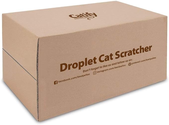 Catify by Best Pet Supplies, Inc., Inc., Inc., Droplet Cardboard Cat Scratcher with Catnip (CTM-07)
