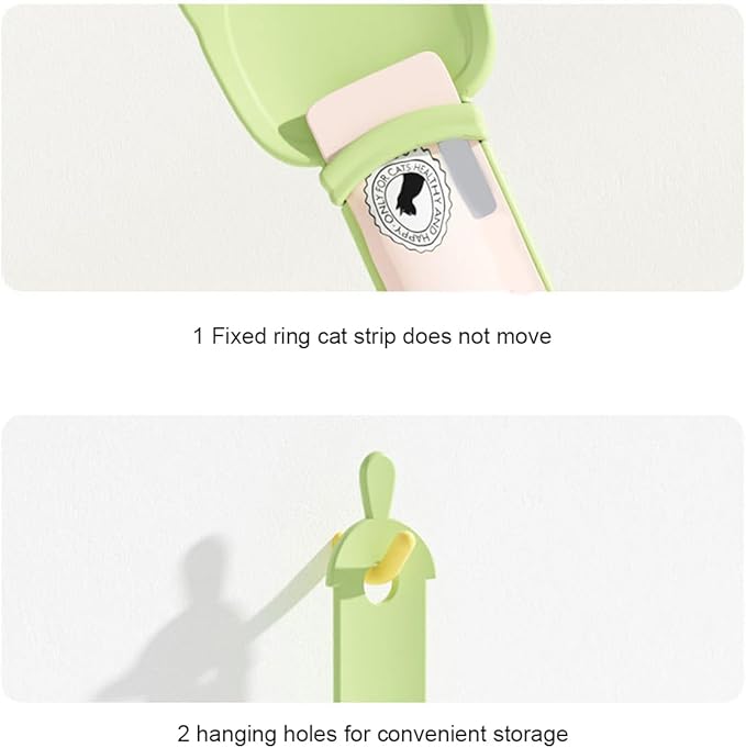 Panup Cat Strip Feeder - 3 Colors Cat Stripe Squeeze Spoon, Cat Treat Feeding Spoon, Cat Food Spoon for Wet Food, White, Green, Yellow