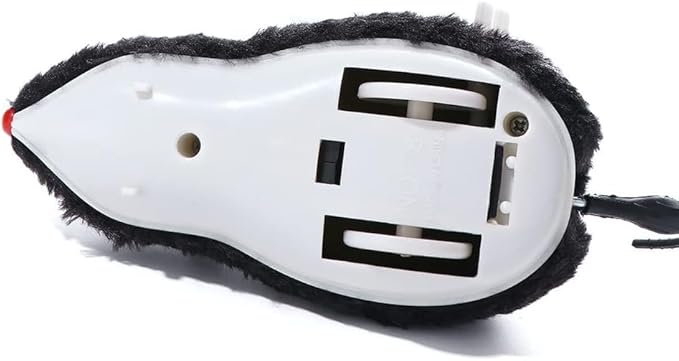 Black Funny Clockwork Toy, Plush Mouse Toy Wind Up Toys, Pet Toy, Mechanical Motion Power Spring Cat Dog Playing Toy Cat Mice and Animals Toys