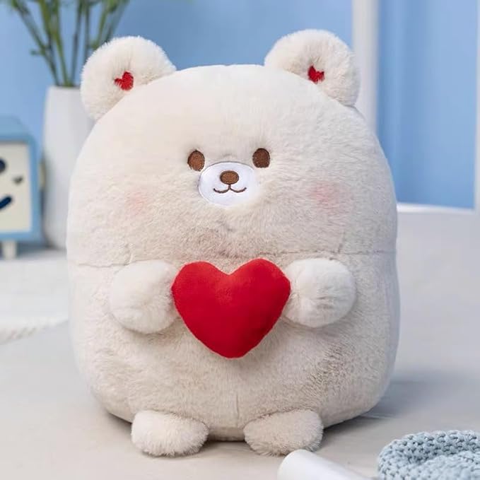 Ryttir 11.8" Chubbier Large Bear Stuffed Animal,Soft Bear Plush Stuffed Bear Pillow for Kids and Adults - Perfect Christmas Décor Bear Gifts for Cuddling and Room Decoration
