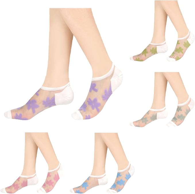 Benefeet Sox Sheer No Show Socks Women Girls Cute Thin Mesh Low Cut Liner Socks for Loafers Boat Shoes