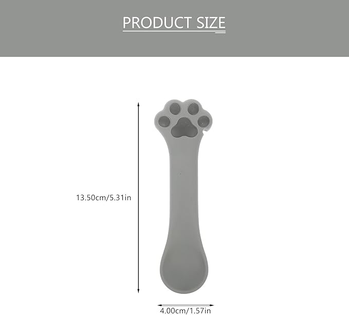 Mipcase Cat Food Scoop Silicone Dog Cat Food Spoon Cat Paw Design Multi- Functional Pet Food Can Spoon Manual Can Opener Dog Wet Food Spoon Cat Feeding Scoop Cat Claw Spoon