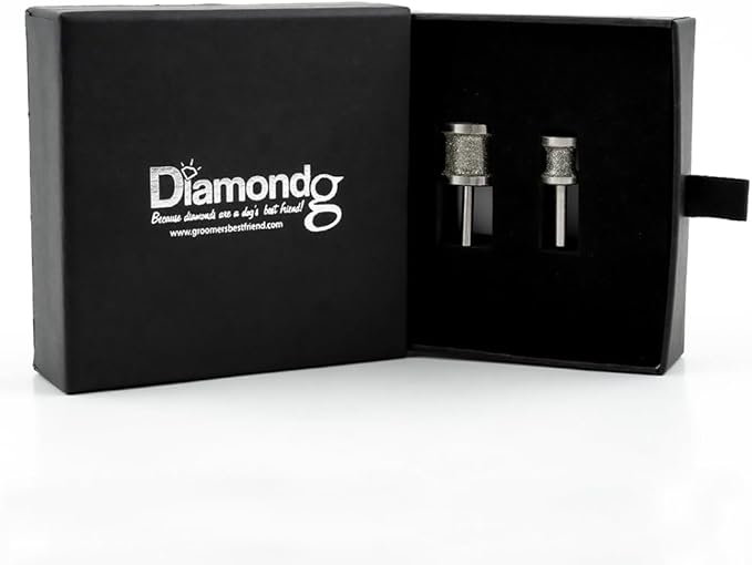 Diamondg - Professional Diamond Nail Rotary Grinder Bits Dogs - Painless Nail Trimmer Bits Won't Pull Hair or Get Hot - Pack of 2 - (1 Large, 1 Small)